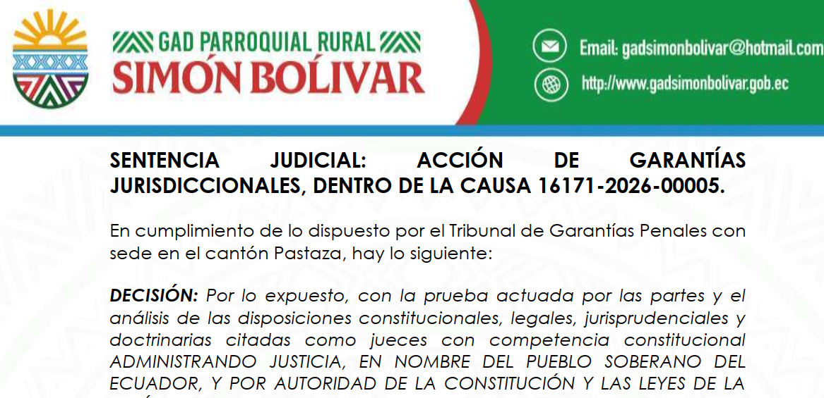Disculpas Públicas CAUSA 16171-2026-00005